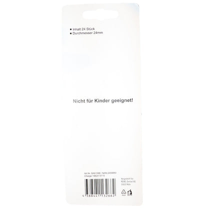 24x Filzgleiter Nagel Stuhlgleiter Parkettgleiter Möbelschoner Set weiß Ø 24 mm